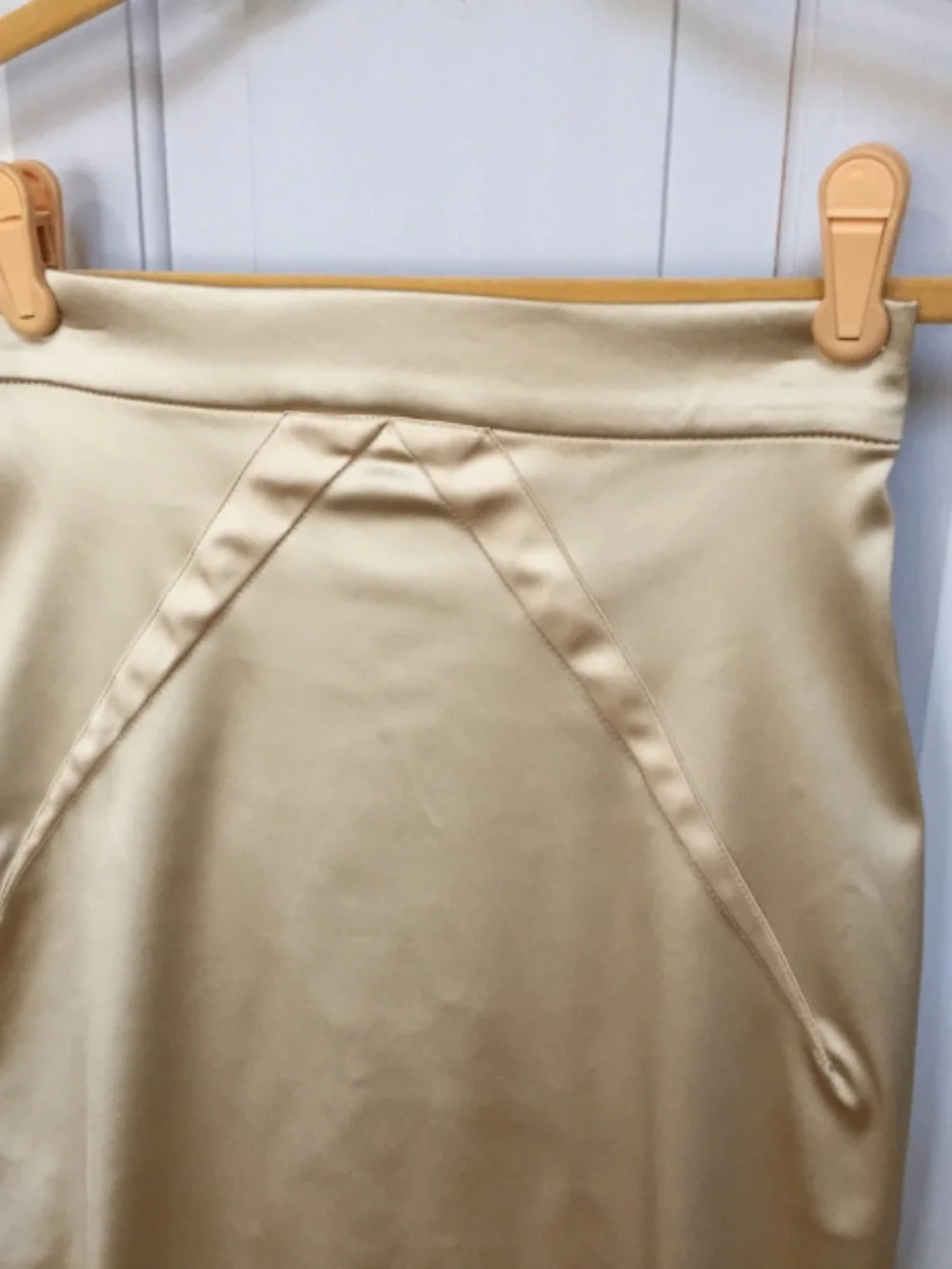 Dolce & Gabbana Gold Satin Pencil Skirt